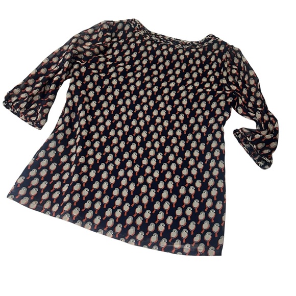 Lot of 3 Women's S - M Patterned long sleeve Blouse bird flowers - Picture 9 of 16